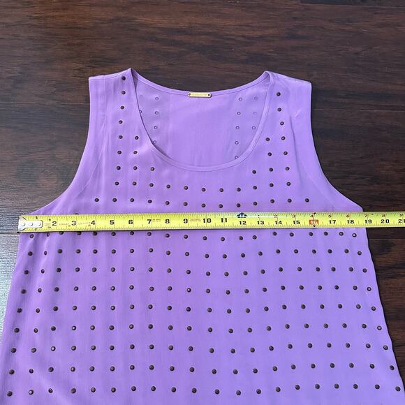 Rebecca Minkoff purple studded shift silk mini dress size 6 - Picture 11 of 12